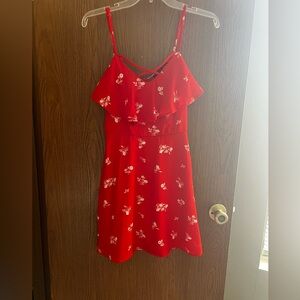 Red rose dress